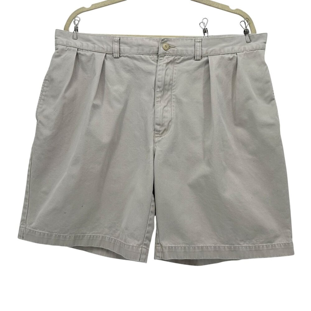 Vintage Polo By Ralph Lauren Mens 38 Shorts Tyler Short Pleated Khaki Ivory